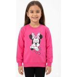Crassi Kız Çocuk Bluz Minnie Baskılı Kışlık 2 Iplik Şardonlu - Pembe - 7 - 8 Yaş