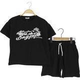 Crassi Kız Çocuk Şortlu Takım Baskılı - Siyah - 9 Yaş