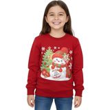 Crassi Kız Çocuk Sweatshirt 2 Iplik Şardonlu Baskılı Noellik - Kırmızı - 7 - 8 Yaş