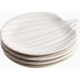 Crate & Barrel Beyaz Seramik Balkabağı Bardak Altlığı 4’lü Set, Sonbahar Şıklığı
