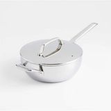 Crate & Barrel Evencook Core 3.5 Qt. Kapaklı Seramik Yapışmaz Günlük Tava - Kırmızı