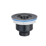 Crauf 9033 Premium Tek Gözlü Evye Sifonu PVD Kaplama Gider Seti Gider Süzgeci ve Sifon Takımı 90 mm Renk Uyumlu Füme