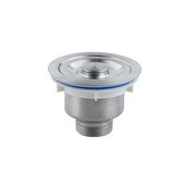 Crauf 9033 Premium Tek Gözlü Evye Sifonu PVD Kaplama Gider Seti Gider Süzgeci ve Sifon Takımı 90 mm Renk Uyumlu Platinum Stain İnox