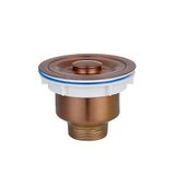 Crauf 9033 Premium Tek Gözlü Evye Sifonu PVD Kaplama Gider Seti Gider Süzgeci ve Sifon Takımı 90 mm Renk Uyumlu Royal Bronze Bakır