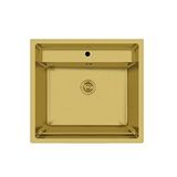 CRAUF Crauf Poli 6301 Pvd Altın Tek Gözlü 51x58 Cm Paslanmaz Çelik Mutfak Eviyesi