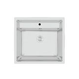 CRAUF Crauf Poli 6301 Pvd Inox Tek Gözlü 51x58 Cm Paslanmaz Çelik Mutfak Eviyesi Gümüş