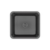 Crauf Evye Lavello | 45CM - Dark Graphite (Füme) - Antrasit - Tek Gözlü - 45x40 cm