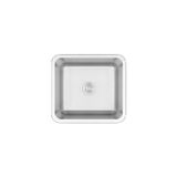 Crauf Evye Lavello | 45CM - Platinum Satin (Inox) - Gümüş - Tek Gözlü - 45x40 cm