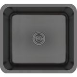 Crauf Evye Lavello | 49CM - Dark Graphite (Füme) - Antrasit - Tek Gözlü - 49x44 cm