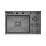 Crauf Evye Lusso | 76CM - Dark Graphite (Füme) - Antrasit - Tek Gözlü - 76x48 cm