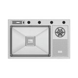 Crauf Evye Lusso | 76CM - Platinum Satin (Inox) - Gümüş - Tek Gözlü - 76x48 cm