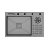 Crauf Evye Lusso | 76CM - Velvet Grey (Mat Gri) - Tek Gözlü - 76x48 cm