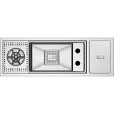 Crauf Evye Lusso Barista | 79CM - Platinum Satin (Inox) - Gümüş - Tek Gözlü - 79x27 cm