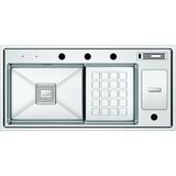 Crauf Evye Lusso Diamond | 100CM - Platinum Satin (Inox) - Gümüş - Tek Gözlü - 100x48 cm