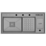 Crauf Evye Lusso Diamond | 100CM - Velvet Grey (Mat Gri) - Tek Gözlü - 100x48 cm