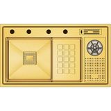 Crauf Evye Lusso Diamond | 84CM - Imperial Gold (Ipeksi Altın) - Tek Gözlü - 84x48 cm