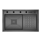 Crauf Evye Lusso Diamond | 86CM - Dark Graphite (Füme) - Antrasit - Tek Gözlü - 86x48 cm