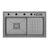 Crauf Evye Lusso Diamond | 86CM - Velvet Grey (Mat Gri) - Tek Gözlü - 86x48 cm