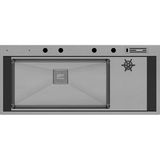 Crauf Evye Lusso Grand | 118CM - Velvet Grey (Mat Gri) - Tek Gözlü - 118x50 cm