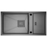 Crauf Evye Lusso Grand | 82CM - Dark Graphite (Füme) - Antrasit - Tek Gözlü - 82x43 cm