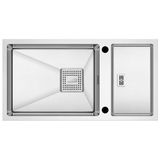 Crauf Evye Lusso Grand | 82CM - Platinum Satin (Inox) - Gümüş - Tek Gözlü - 82x43 cm