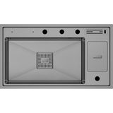 Crauf Evye Lusso Grand | 86CM - Velvet Grey (Mat Gri) - Tek Gözlü - 86x49 cm