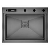 Crauf Evye Lusso Secret | 64CM - Dark Graphite (Füme) - Antrasit - Tek Gözlü - 64x49 cm