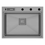 Crauf Evye Lusso Secret | 64CM - Velvet Grey (Mat Gri) - Tek Gözlü - 64x49 cm