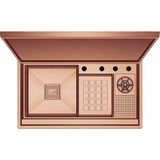 Crauf Evye Lusso Secret | 88CM - Royal Bronze (Bakır) - Tek Gözlü - 88x50 cm
