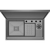 Crauf Evye Lusso Secret | 88CM - Velvet Grey (Mat Gri) - Tek Gözlü - 88x50 cm
