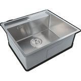 Crauf Evye Poli | 58CM - Platinum Satin (Inox) - Gümüş - Tek Gözlü - 51x58 cm