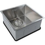 Crauf Evye Stella | 44CM - Platinum Satin (Inox) - Gümüş - Tek Gözlü - 44x44 cm