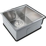 Crauf Evye Stella | 49CM - Platinum Satin (Inox) - Gümüş - Tek Gözlü - 44x49 cm
