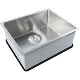 Crauf Evye Stella | 60CM - Platinum Satin (Inox) - Gümüş - Tek Gözlü - 44x60 cm