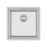 Crauf Evye Vertice | 48CM - Platinum Satin (Inox) - Gümüş - Tek Gözlü - 48x48 cm