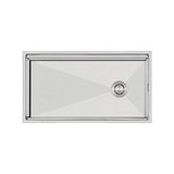 Crauf Evye Vertice | 80CM - Platinum Satin (Inox) - Gümüş - Tek Gözlü - 80x48 cm