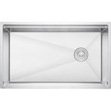 Crauf Evye Vertice | 88CM - Platinum Satin (Inox) - Gümüş - Tek Gözlü - 88x48 cm