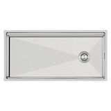 Crauf Evye Vertice | 98CM - Platinum Satin (Inox) - Gümüş - Tek Gözlü - 98x48 cm