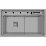Crauf lusso 1055 nano teknoloji mat gri çelik eviye
