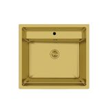 Crauf Poli 6301 Pvd Altın Tek Gözlü 51X58 cm Paslanmaz Çelik Mutfak Eviyesi