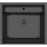 Crauf Poli 6301 Pvd Füme Tek Gözlü 51X58 cm Paslanmaz Çelik Mutfak Eviyesi