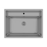 Crauf Poli 6302 El Yapımı Tek Gözlü Batarya Delikli Mutfak Evyesi 304 Paslanmaz Çelik 51x68 cm Platinum Stain İnox