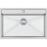 Crauf Poli 6303 Pvd Inox Tek Gözlü 51X78 cm Paslanmaz Çelik Mutfak Eviyesi - İnox