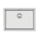 Crauf Stella Premium El Yapımı Tek Gözlü 304 Paslanmaz Çelik Mutfak Evyesi 49 cm x 44 cm Platinum Stain İnox