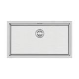 Crauf Stella Premium El Yapımı Tek Gözlü 304 Paslanmaz Çelik Mutfak Evyesi 65 cm x 44 cm Platinum Stain İnox