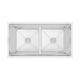 Crauf Vertice 304 Paslanmaz Çelik Çift Gözlü Mutfak Eviyesi (Inox, 48 cm x 95 cm)
