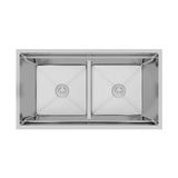 Crauf Vertice 304 Paslanmaz Çelik Çift Gözlü Mutfak Eviyesi (Nano Mat Gri, 48 cm x 95 cm)