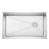 Crauf Vertice 304 Paslanmaz Çelik Tek Gözlü Mutfak Eviyesi (İnox, 48 cm x 88 cm)