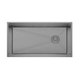 Crauf Vertice 304 Paslanmaz Çelik Tek Gözlü Mutfak Eviyesi (Nano Mat Gri, 48 cm x 80 cm)