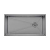 Crauf Vertice 304 Paslanmaz Çelik Tek Gözlü Mutfak Eviyesi (Nano Mat Gri, 48 cm x 88 cm)